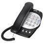 jWIN JTP330BLK Big Button Corded Phone with Flashing Ringer Light, Music on Hold (Black)