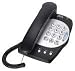 jWIN JTP330BLK Big Button Corded Phone with Flashing Ringer Light, Music on Hold (Bla...