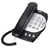 jWIN JTP330BLK Big Button Corded Phone with Flashing Ringer Light, Music on Hold (Black)