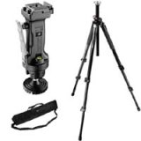 Bogen - Manfrotto 055XPROB Black Tripod Kit with 3265 Grip Action Ball Quick Release Head & Tripod Case