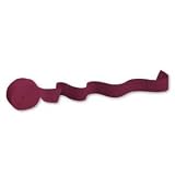 Burgundy Crepe Paper Streamer (Single Roll)