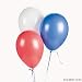 Patriotic Balloons in Red, White and Blue (144 pcs)