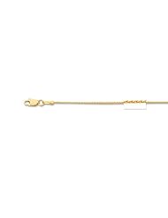 14K 20" Yellow Gold 1.0mm Polish Round Diamond Cut Wheat Chain With Lobster Clasp
