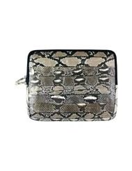 Natural iPad Pleat Sleeve Case - Genuine Python Snakeskin Leather
