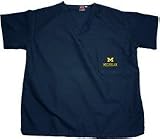 Michigan Blue Scrub Top