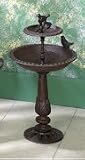 21 Tall Metal 2 Tier Bird Bath Feeder Garden Decor