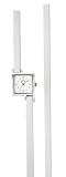 Opex - X3231LB4 - Jour - Montre Femme - Quartz Analogique - Cadran Acier Brossé - Bracelet Cuir Blanc