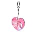 Sterling Silve Pink Swarovski Crystal Heart Pendant Charm