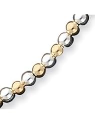 Sterling Silver & Vermeil Beaded Necklace - 18 Inch