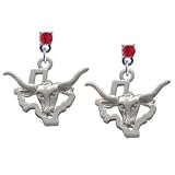 Longhorn - Texas Red Swarovski Post Charm Earrings [Jewelry]