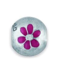 Bacio Stoppers Oxidized Pink Flower Easy Press. Very Compatible MADE IN ITALY
