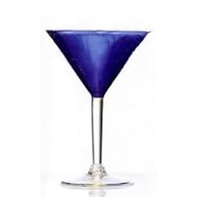 7 oz. Royal Blue Acrylic Plastic Martini Glasses by Silky Shades