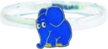 Childrens Toyshop  Spielwaren : Ring Sendung mit der Maus Silber mit Emaille Elefant