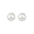 Sterling Silver Peace Sign Earrings