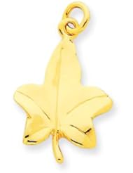 14k Gold Maple Leaf Charm
