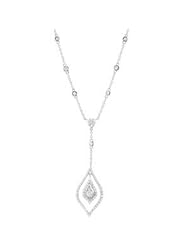Clevereves 14K White Gold 7 8 Ct Tw 18" Diamond Necklace