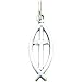 Sterling Silver Ichthus Fish & Cross Charm Sterling Silver Ichthus Fish & Cross Charm