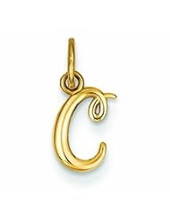 14K Gold Yellow Gold Initial Charm