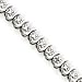 Sterling Silver Diamond S Bracelet - 7 Inch