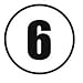 Hinweisschild TEMPO 6 KM/H, PVC-Klebeschild f�r verschiedene Einsatzbereiche, f�r Versehrtenfahrzeuge, Durchmesser: 200 mm