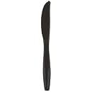 Dixie PKH51 Heavy Weight Polypropylene Knife, 7.5" Length, Black (Case of 1,000)