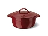 Calphalon Enamel Cast Iron 5 Quart Dutch Oven, Cabernet Red