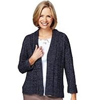 Classic Collection Open Front Tape Knit Cardigan