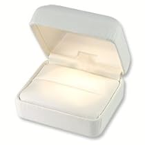 Lighted White Leatherette Ring Box Lighted White Leatherette Ring Box