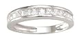 925 Sterling Silver Wedding Band Ring Princess Cut CZ`s