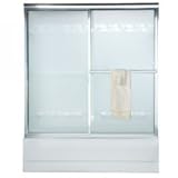 American Standard Framed Frosted Calla Lily Glass By Pass Bath Doors for 56