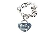 Penn State Nittany Lions Heart Charm Chain Bracelet