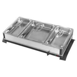 Swan 3 Varied Size Buffet Server Hot Tray Plate Warmer