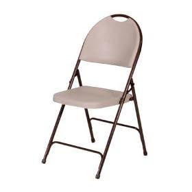 CORRELL Folding Chair - Gray granite poly/black frame - Lot of 4