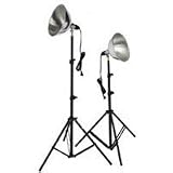 SP Studio Systems Basic Tungsten Flood Light Kit with Two 250 watt Capacity Lights & Stands