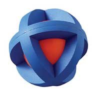 Multi Pet Boingo Ball 3.5in Medium Rubber Dog or Bird Toy