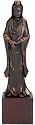 Unusual Birthday Gift Idea for Woman - Chinese Buddhist Kwan Yin Statues on Black Block Pedestal