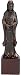Unusual Birthday Gift Idea for Woman - Chinese Buddhist Kwan Yin Statues on Black Block Pedestal