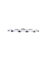 Tanzanite.com 14k White Gold Tanzanite and Diamond Bracelet 3.00 CT TW