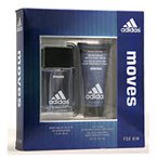 ADIDAS MOVES by Adidas for Men EAU DE TOILETTE SPRAY 1.0 OZ & HAIR & BODY WASH 2.0 OZ