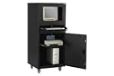 Deluxe Mobile Security Computer Cabinet - Black - Assembled