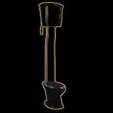 Toilets Black Vitreous China, Ceramic High Tank Toilet Elongated Black L-pipe