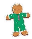 GINGERBREAD PERSON DESIGNER CUT-OUT