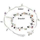 Silver Set - Bracelet Sets with Anklet Sterling Silver and Amethyst Beads 10.5... by Amethyst Anklets