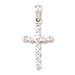 9ct White Gold 0.11ct Diamond Cross with 18 inch chain