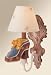 TGL-24015WB - Trans Globe 3 Light Marbleized Glass Flushmount