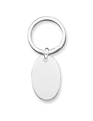 Sterling Silver Oval Key Ring