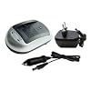 Chargeur de batterie 2en1 220V + 12V pour Canon EOS 350D 400D S40
