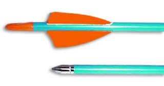 Childrens Toyshop  Sporting Goods : One Dozen 26" Standard Practice Cedar Wood Archery Arrows (Assorted Colors)