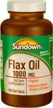'Flax oil 1000mg Softgels, by Sundown - 100 Softgels'