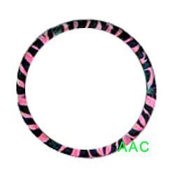 Animal Print Steering Wheel Cover - Zebra Pink